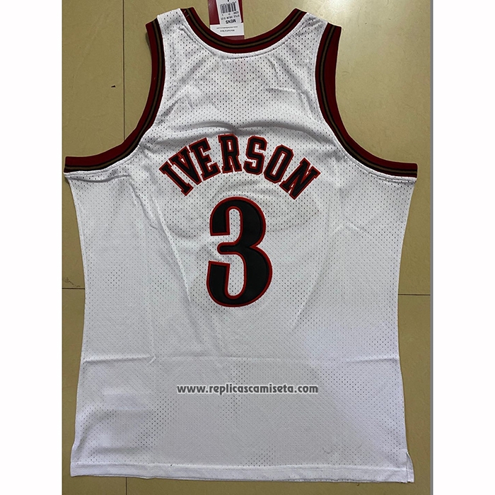 Camiseta Philadelphia 76ers Allen Iverson #3 Retro Blanco